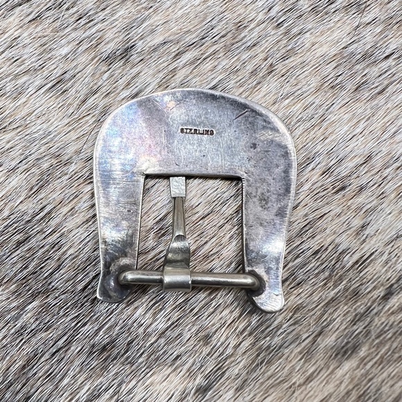 Sterling Silver Inlaid Stone Ranger Belt Buckle main image 6